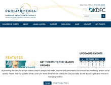 Tablet Screenshot of philharmonia.org
